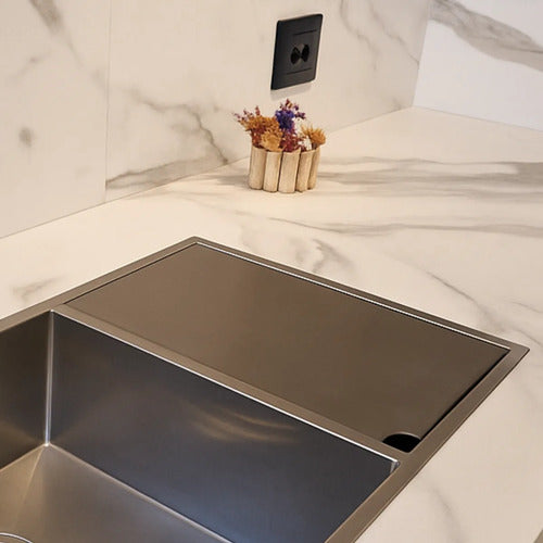 Tampa P/ Escorredor Calha Gourmet De 40x29cm Cozix Inox 304 Inox