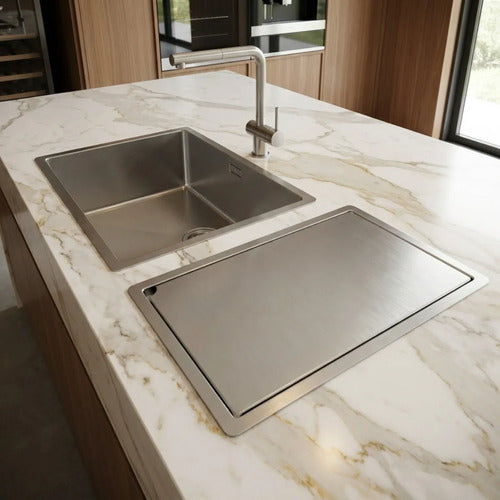 Tampa P/ Escorredor Calha Gourmet De 40x29cm Cozix Inox 304 Inox