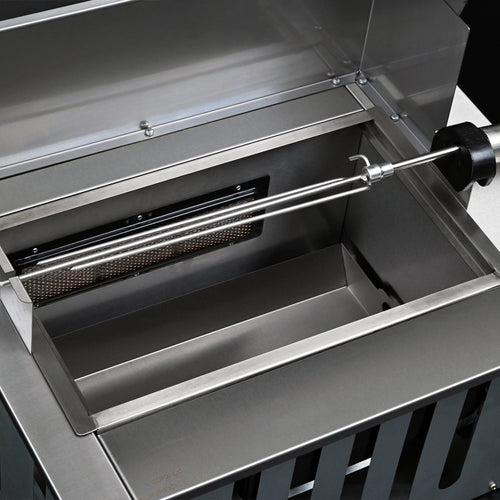 Suporte de Espeto para Churrasqueira a Gás em Aço Inox Cozix