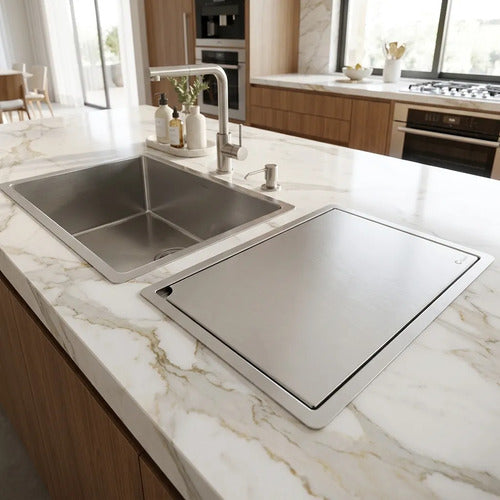 Tampa P/ Escorredor Calha Gourmet De 40x29cm Cozix Inox 304 Inox